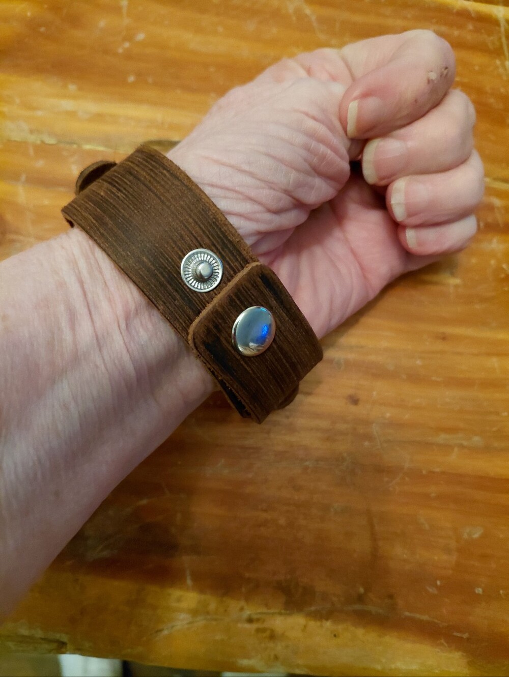 NEW SUNDANCE GENUINE  LEATHER BRACELET " WINDOWS" - Picture 4 of 4